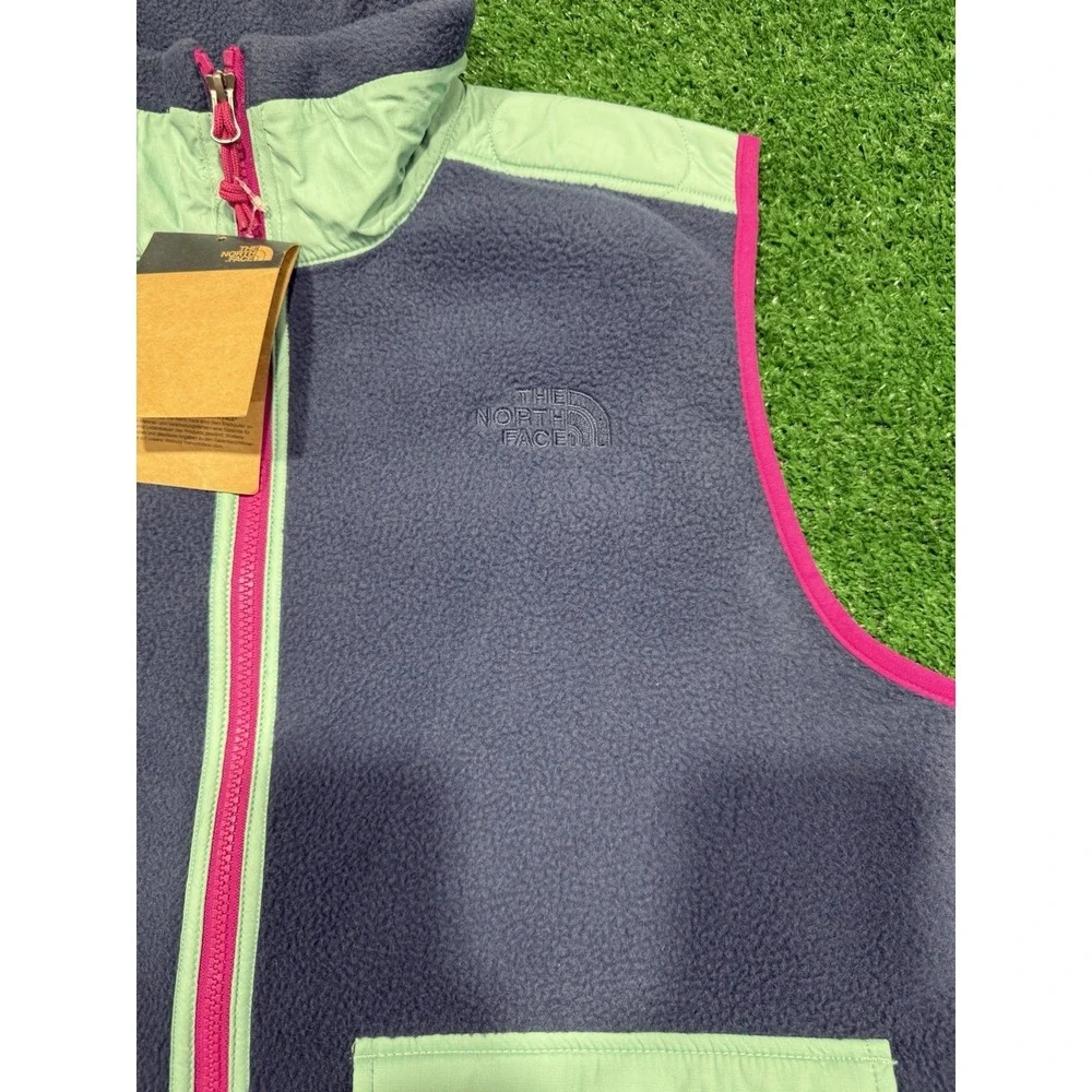 The North Face Men's Medium Royal Arch Vest Full Zip 2-Pocket Blue & Green NEW